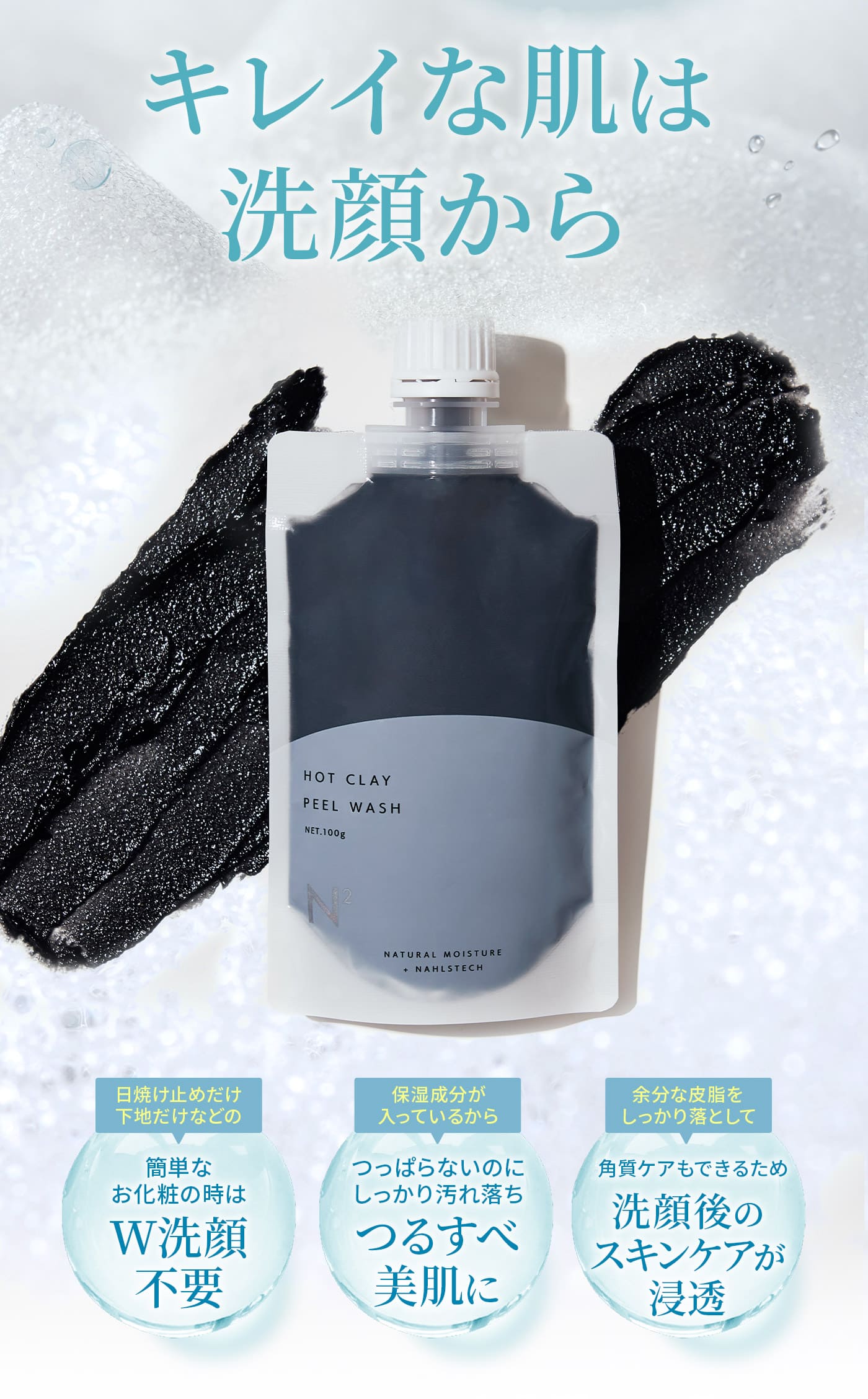 キレイな肌は洗顔から